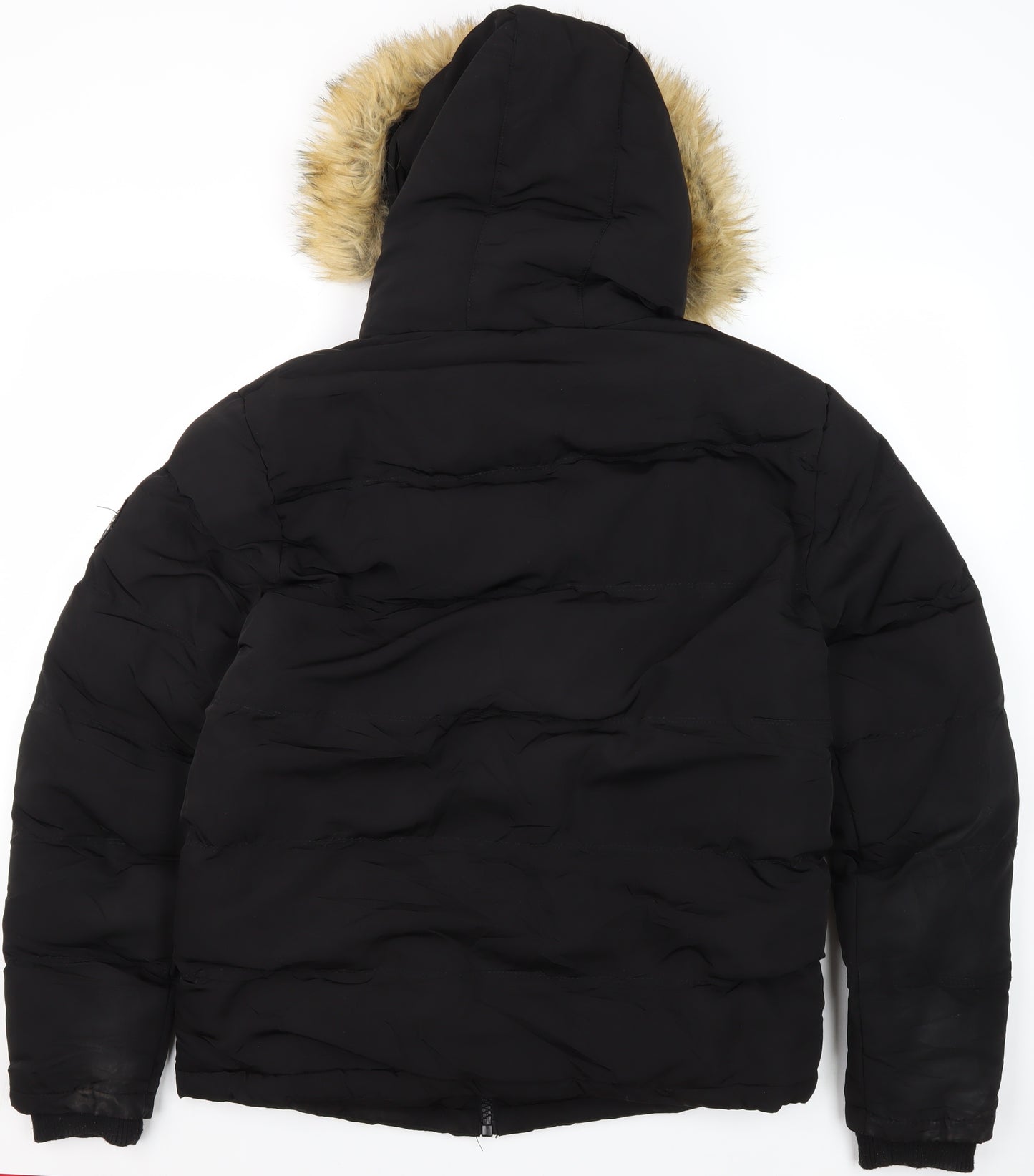 SoulCal & Co Men’s Black Hooded Puffer Jacket Size M