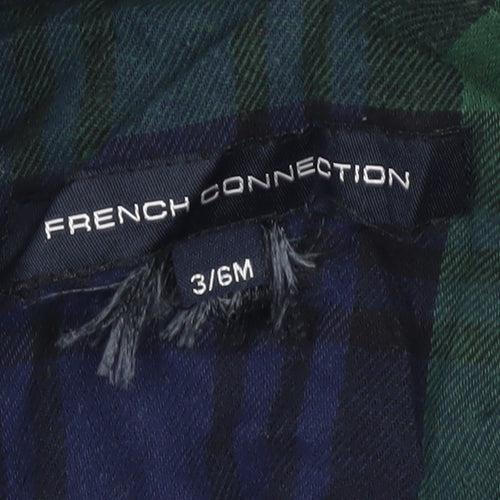 French Connection Unisex Blue Snowsuit 3-6M Quilted Puffer