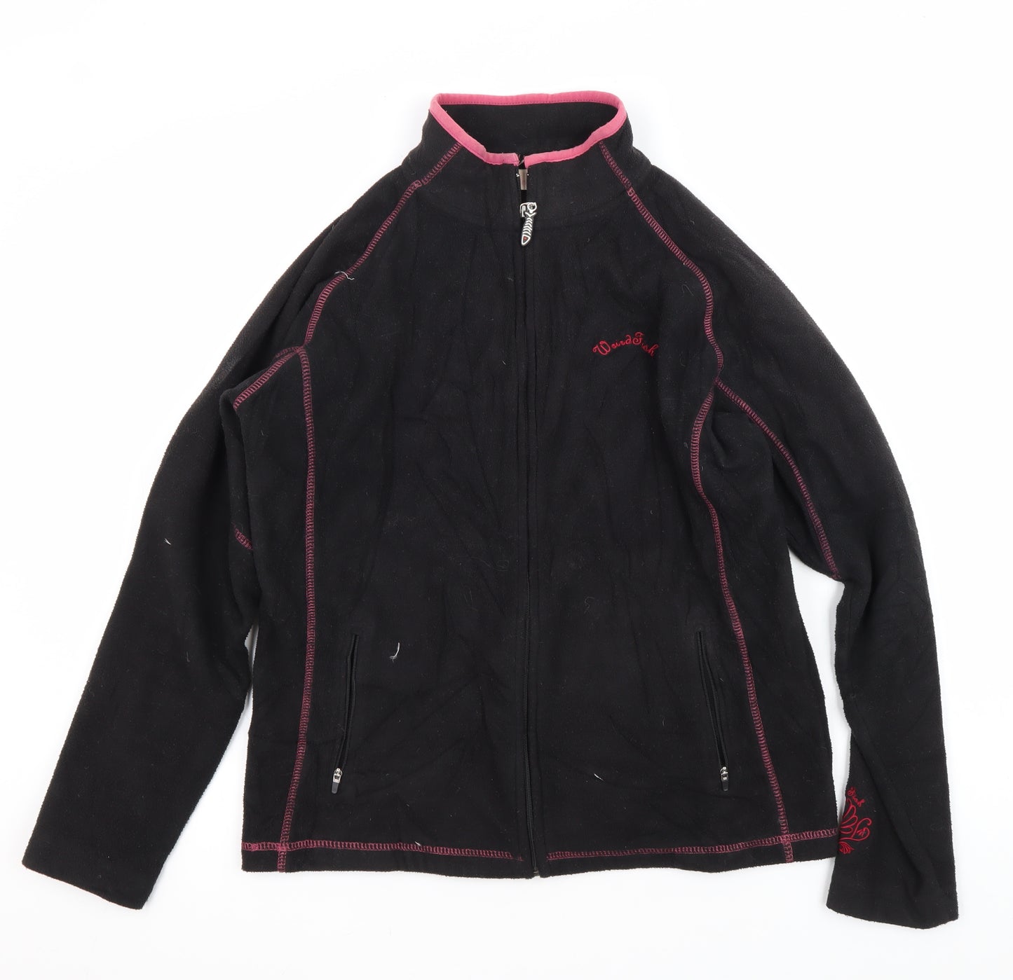 Weird Fish Women's Black Basic Jacket L Full Zip