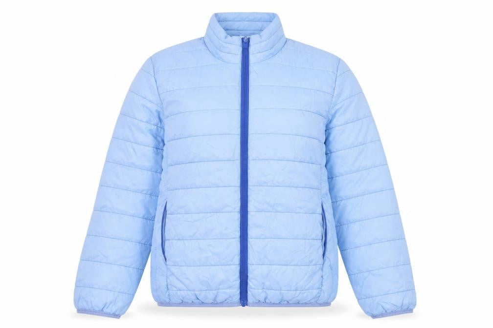 Front view of JHK Women's Blue Basic Jacket, size 12