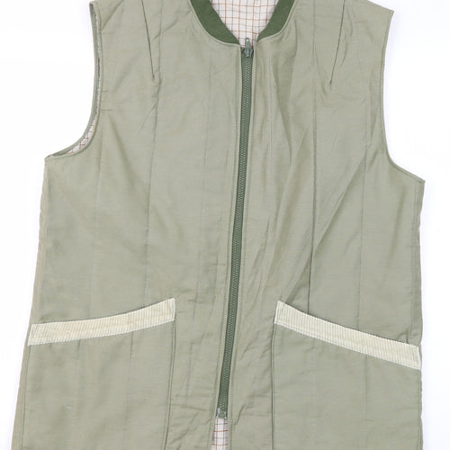 Hadrian Green Quilted Men's Waistcoat Size 12