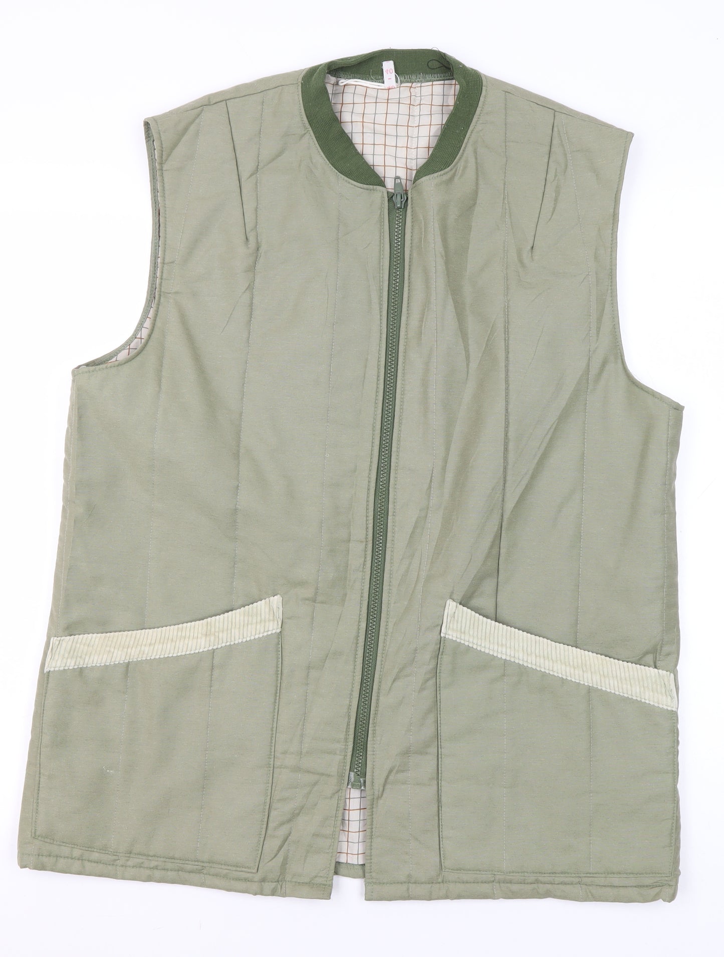 Hadrian Green Quilted Men's Waistcoat Size 12