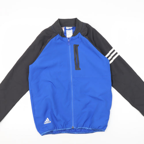 Adidas Boys Blue Black Track Jacket 9-10Y