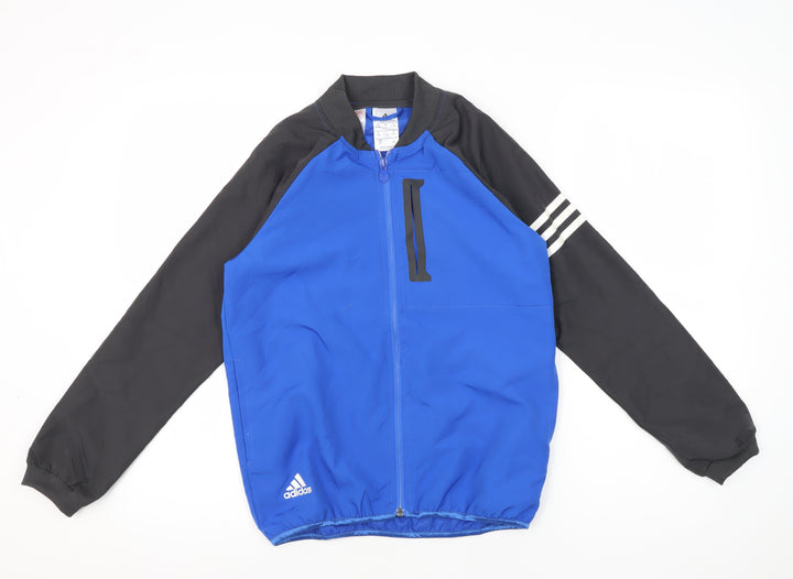 Adidas Boys Blue Black Track Jacket 9-10Y