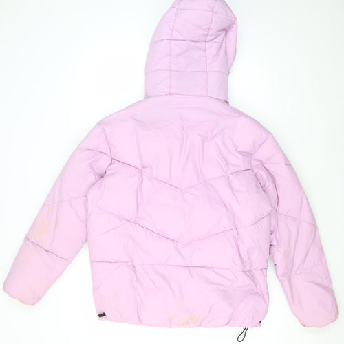 River Island Women's Pink XS Hooded Puffer Jacket