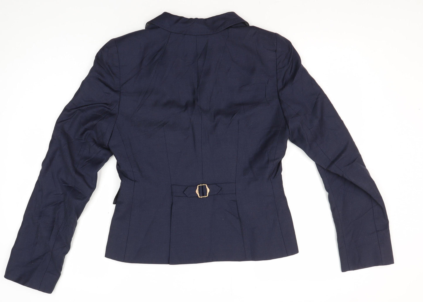 NW3 Women's Blue Wool Blazer, Classic Two-Button, Size 10