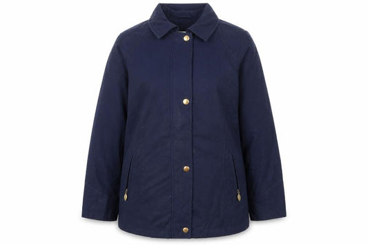 Front view of EWM Pure Classics Blue Women's Basic Jacket, size 12