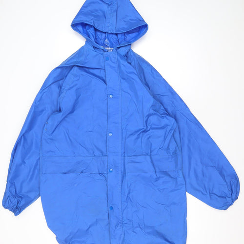 Footpath Men's Blue Rain Coat S Hooded Lightweight