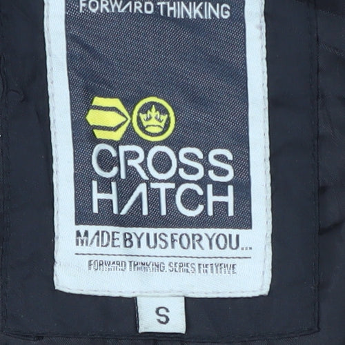 Cross Hatch Men's Black Small Puffer Gilet with Logo Accents