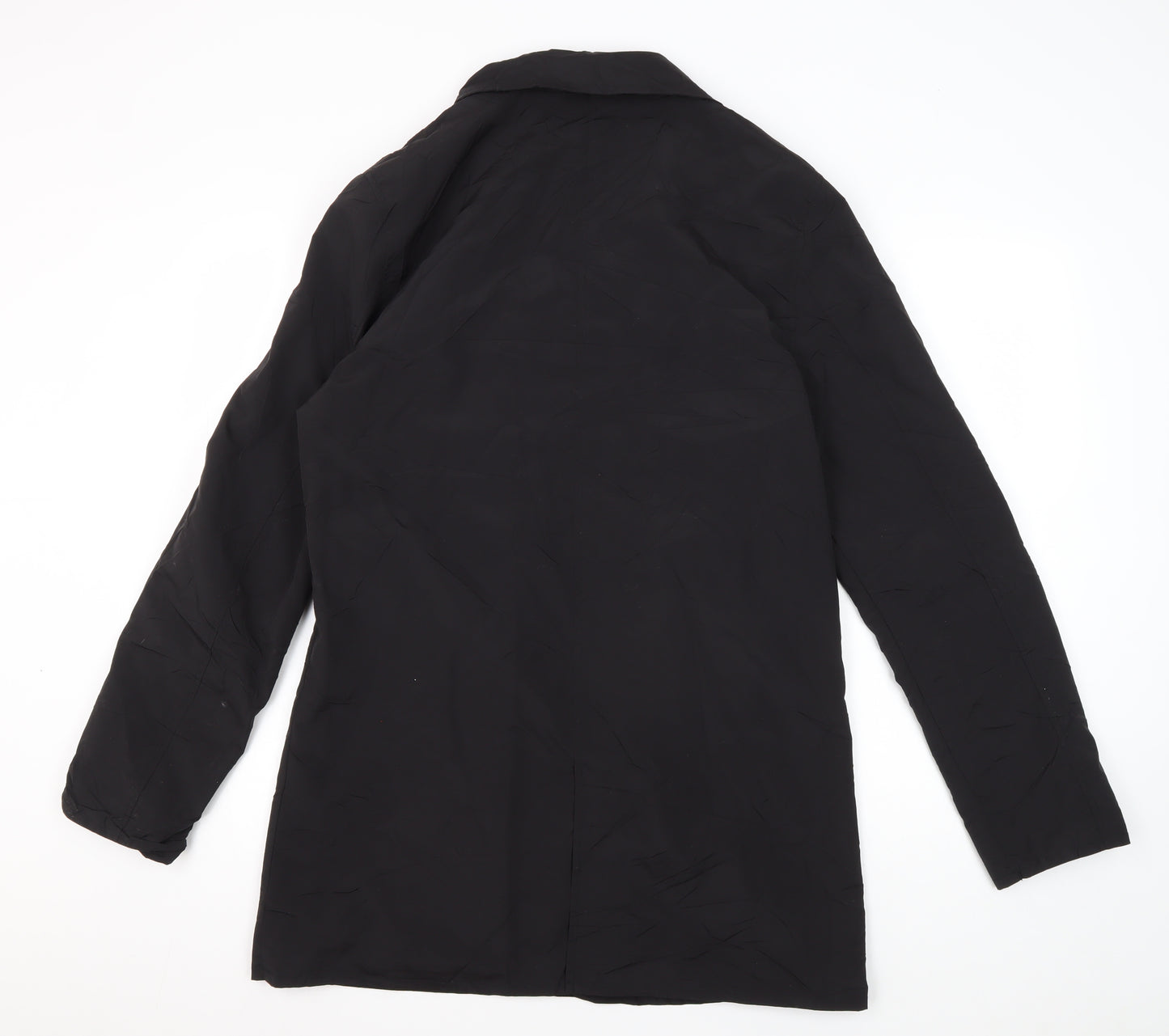 Fluid Men's Black Mid-Length Nylon Coat, Size S