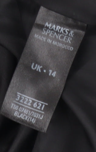 Marks & Spencer Women's Black Zip Jacket Size 14