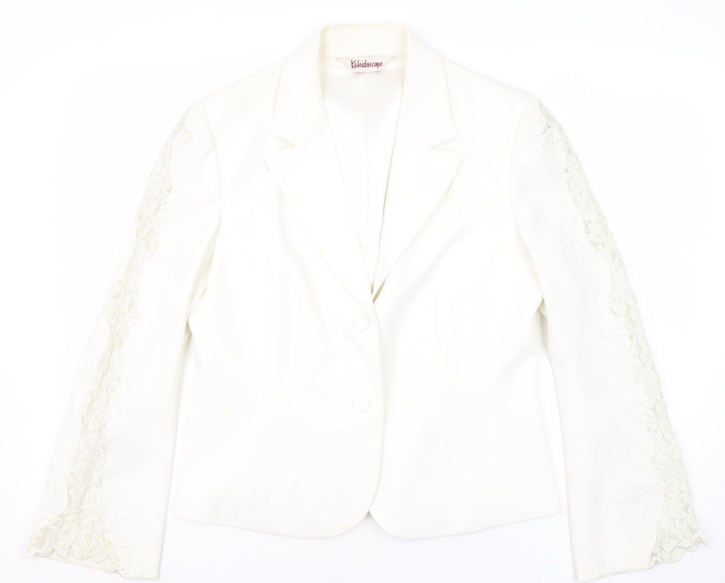 Kaleidoscope Women's White Blazer UK 14 Regular