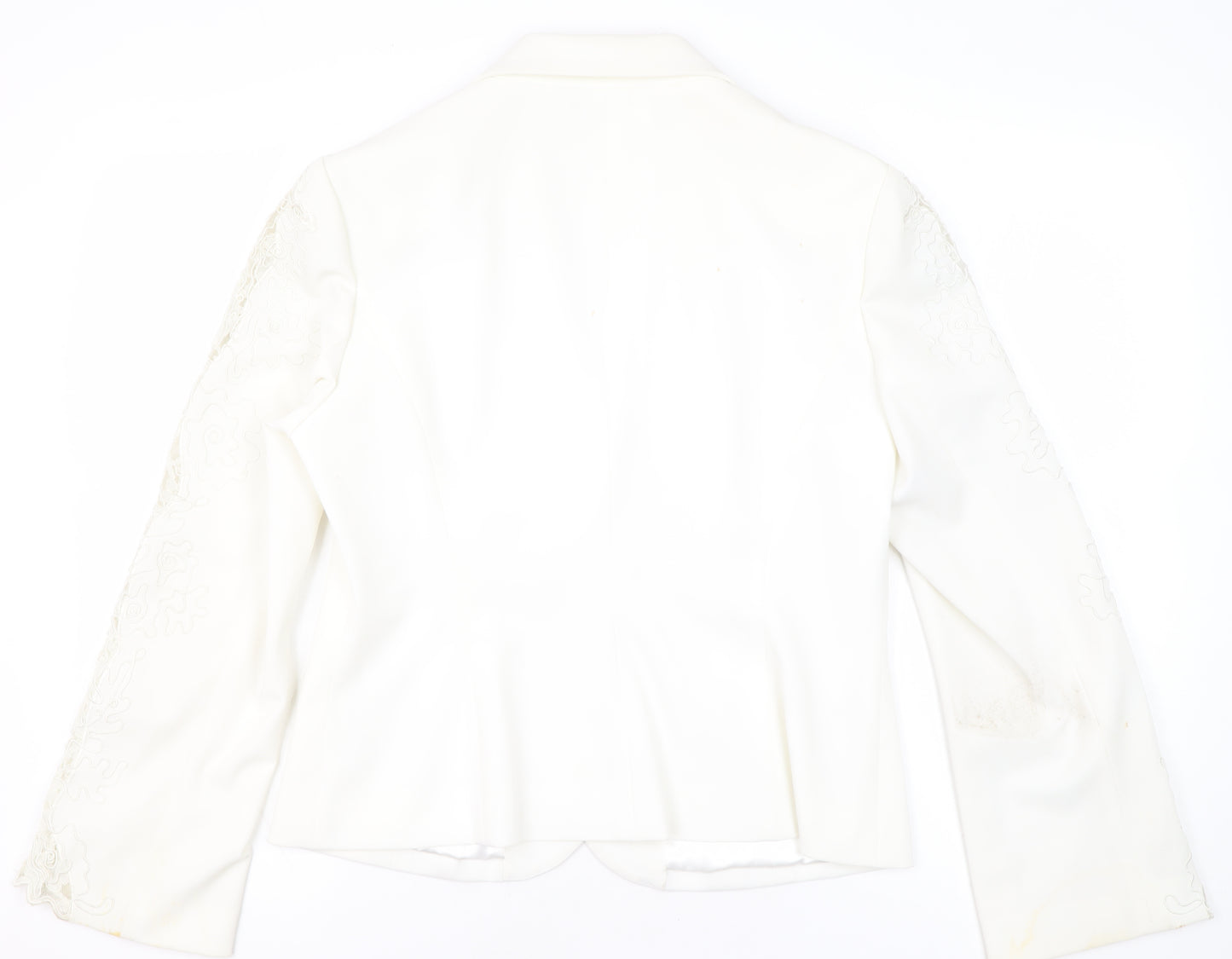 Kaleidoscope Women's White Blazer UK 14 Regular