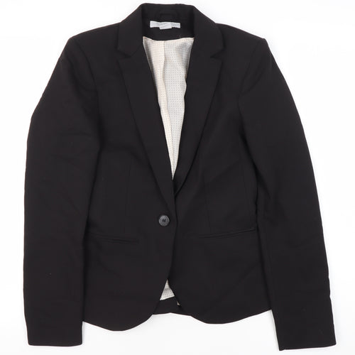 H&M Women's Black Suit Jacket Size 6 Modern Style