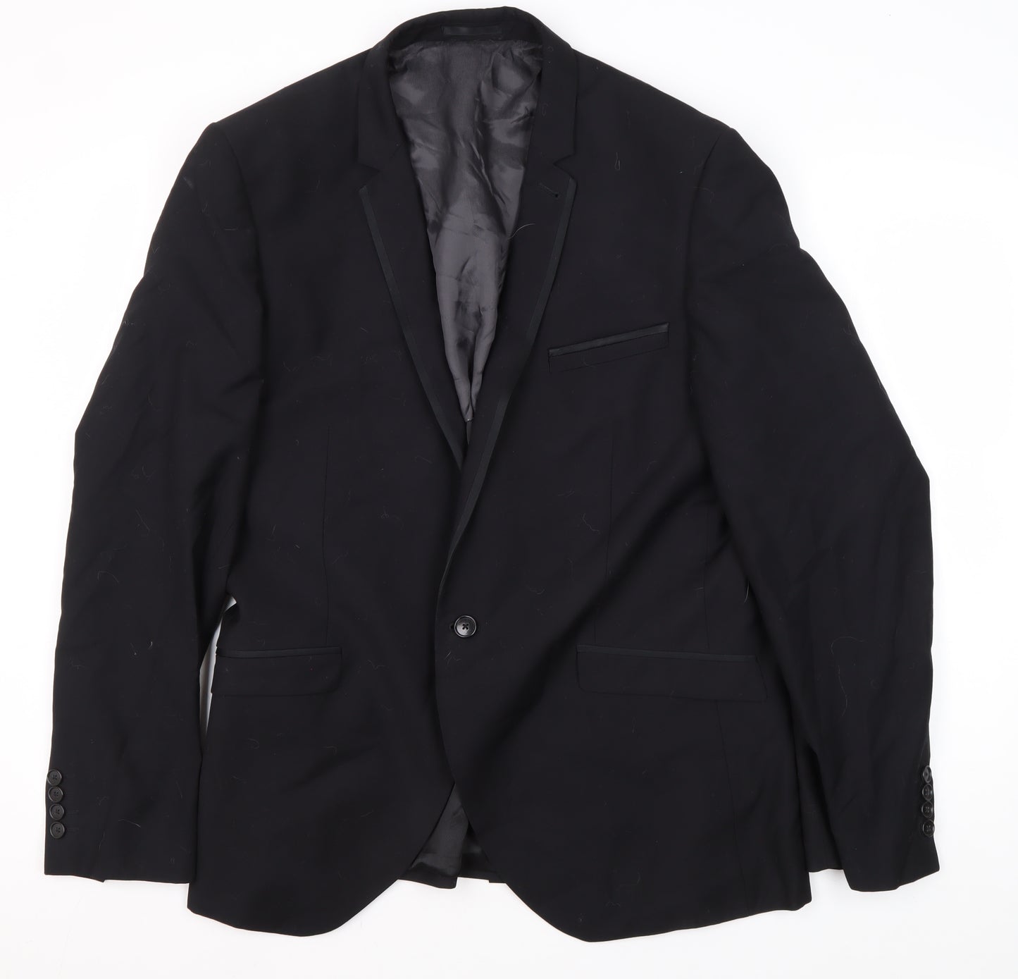Next Men's Black Blazer Size 44 Regular Fit