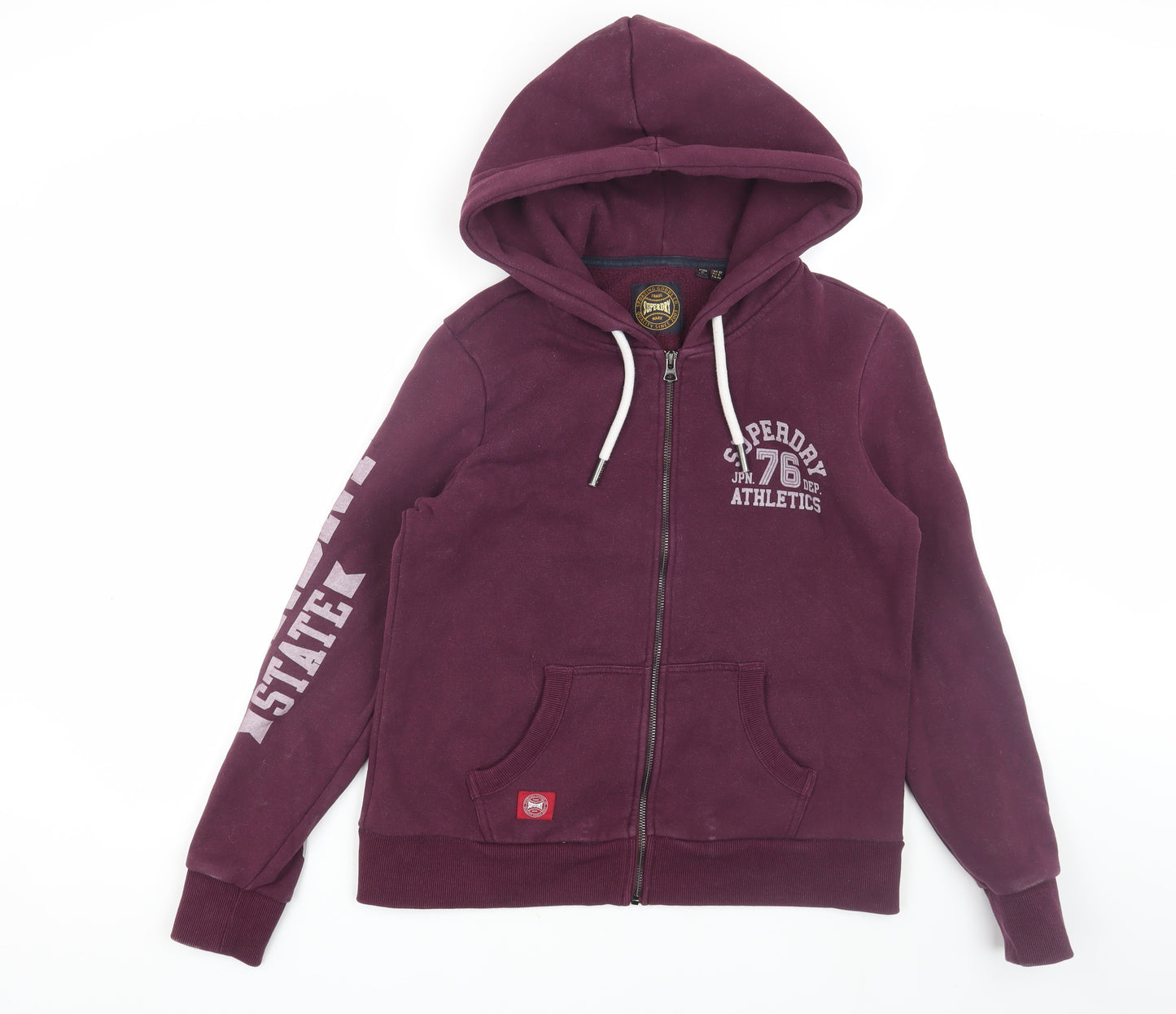 Superdry Women's Purple Full Zip Hoodie Size 12