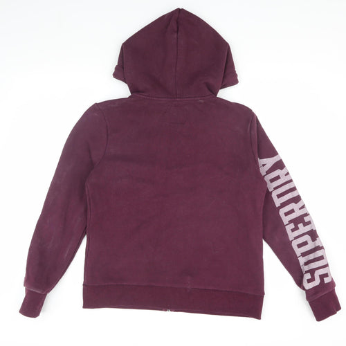 Superdry Women's Purple Full Zip Hoodie Size 12