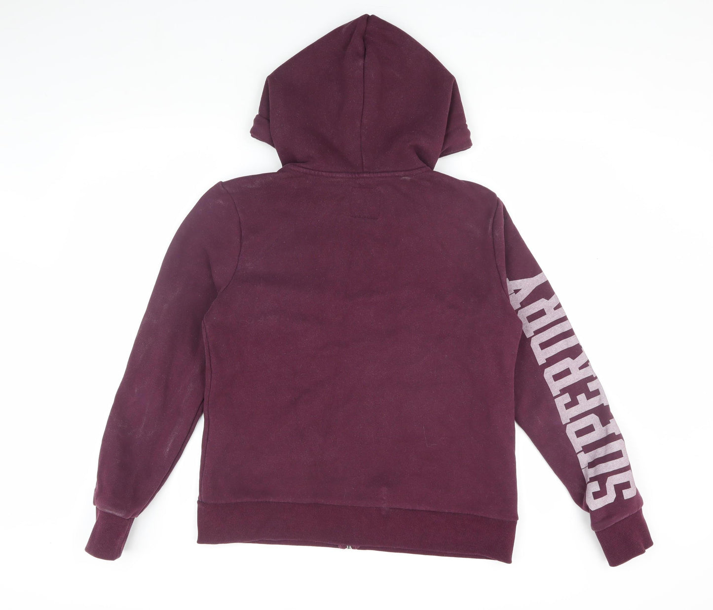 Superdry Women's Purple Full Zip Hoodie Size 12