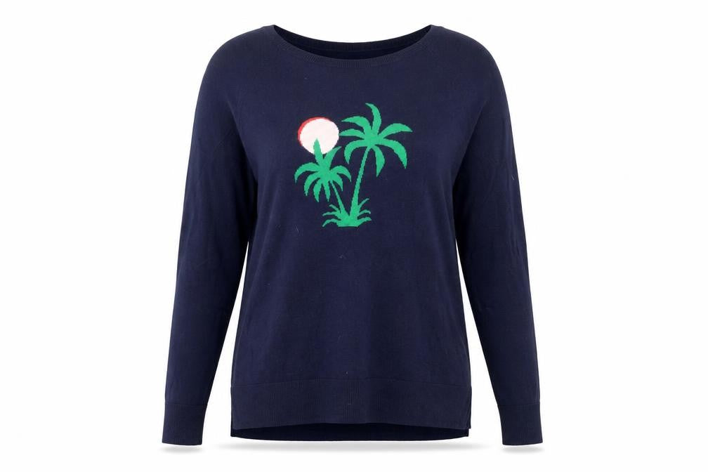 Front view of Old Navy Women’s Blue Crew Neck jumper L