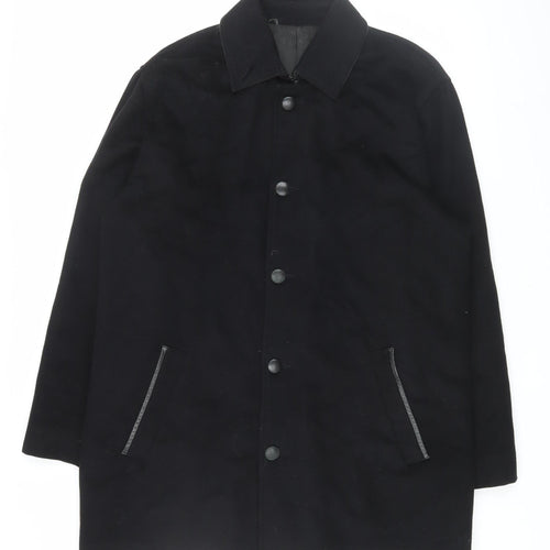 Messori Men's Black Overcoat L - Elegant Formal Wear
