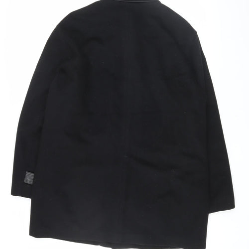 Messori Men's Black Overcoat L - Elegant Formal Wear
