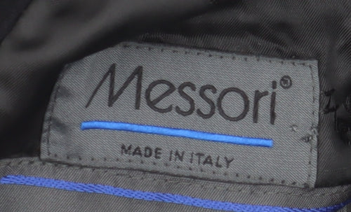 Messori Men's Black Overcoat L - Elegant Formal Wear