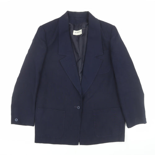 Planet Women's Blue Blazer, Size 8, Perfect for Business