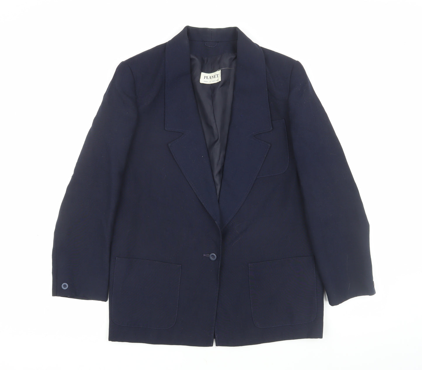 Planet Women's Blue Blazer, Size 8, Perfect for Business