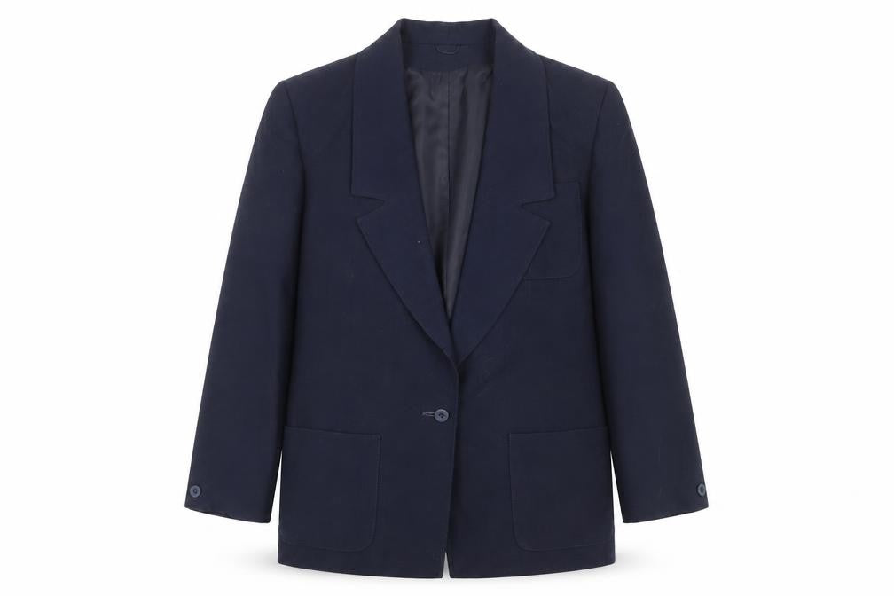 Front view of Planet Women's Blue Blazer, size 8, Perfect for Business