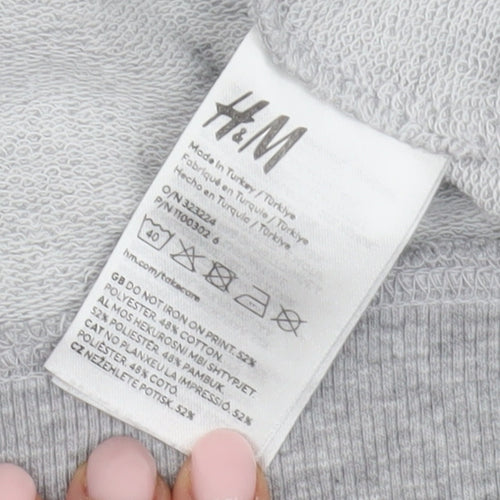 H&M Women's Grey Disney Graphic Pullover Sweatshirt S