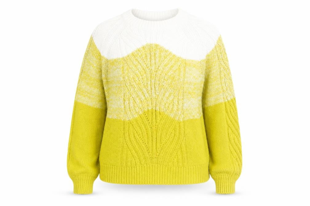 Front view of VILA Women's Multicolour Cable Knit Jumper, size L