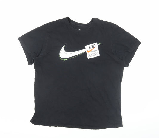 Nike Men's Black Large Sports T-Shirt with Logo