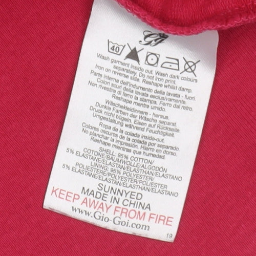 Gio Goi Women's Pink Logo Hoodie, Size S Pullover