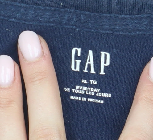 GAP Men's XL Blue Cotton Crew Neck T-Shirt