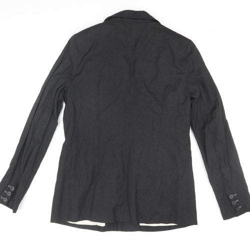 River Island Women's Black Pinstripe Blazer Size 10