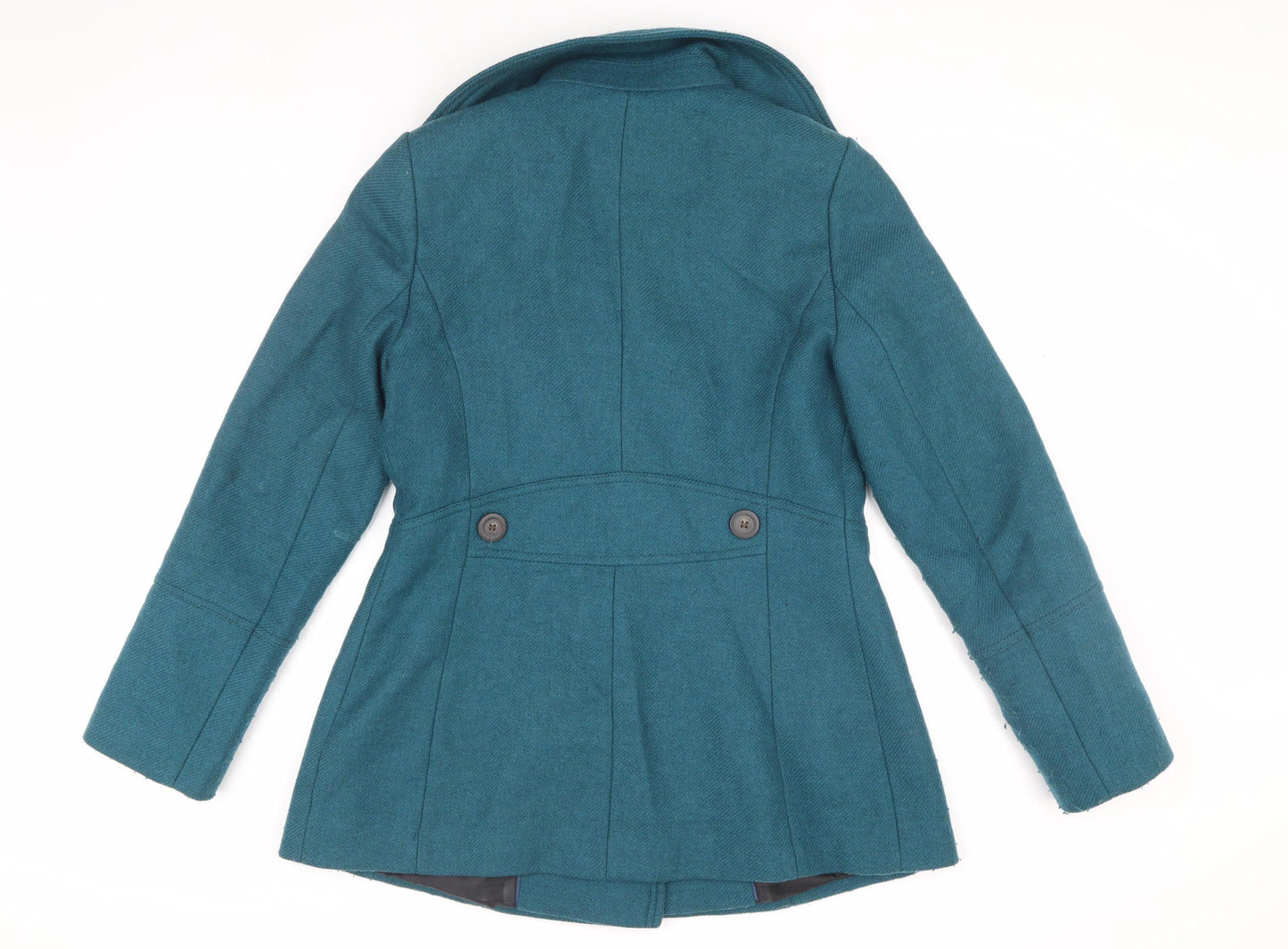 Monsoon Women's Blue Pea Coat Size 12 - Elegant Winter Style