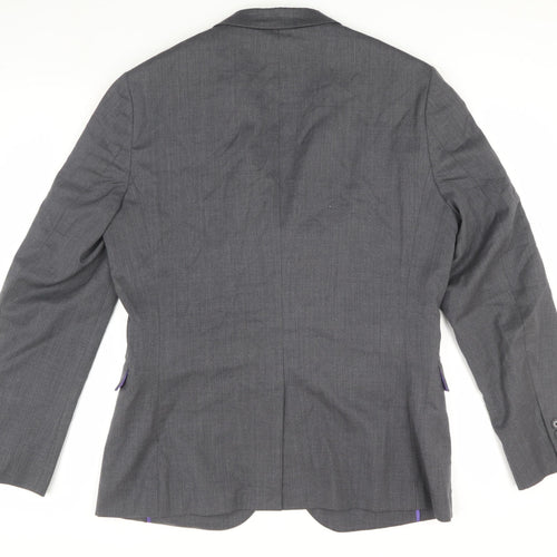 Ted Baker Men's Grey Blazer - Wool Blend, Size 40R