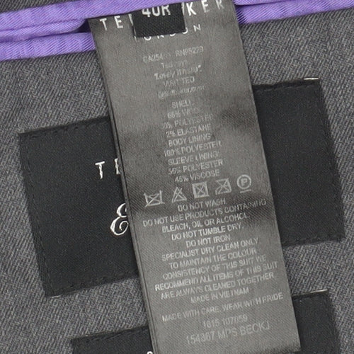 Ted Baker Men's Grey Blazer - Wool Blend, Size 40R