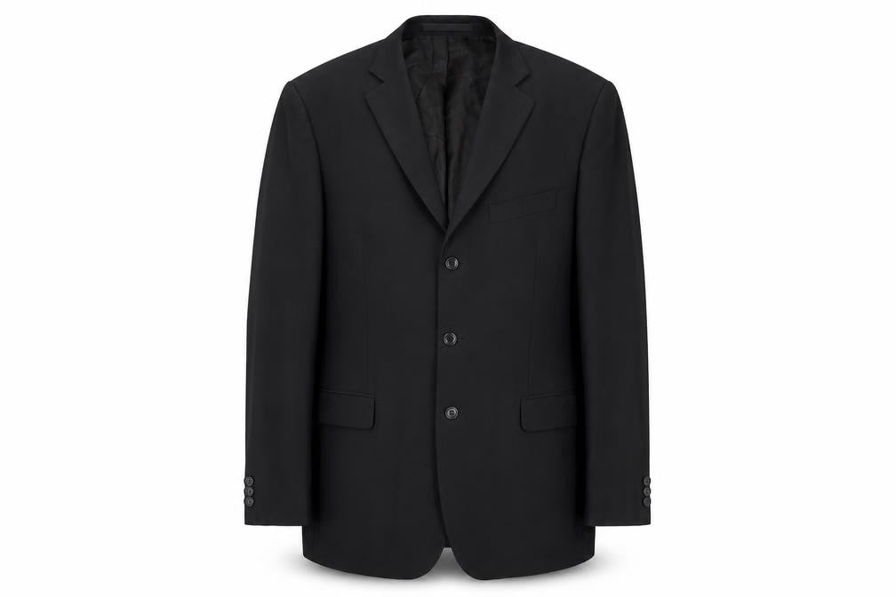 Front view of Marks & Spencer Men's Black Blazer, size 42L, Classic