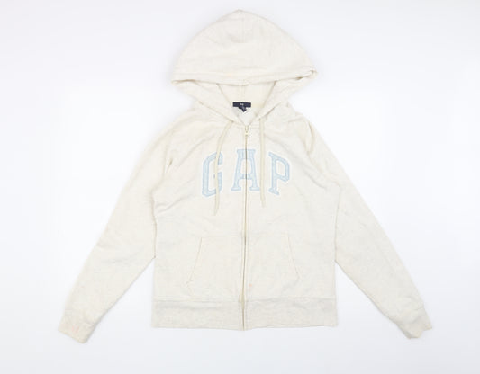 Gap Women's Beige Full Zip Hoodie M