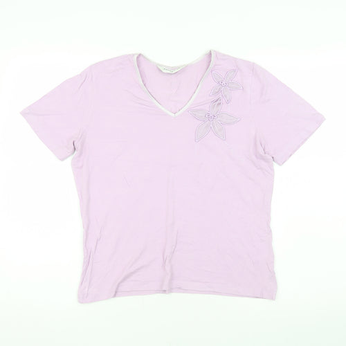 Jumper Women's Purple Embroidered T-Shirt M