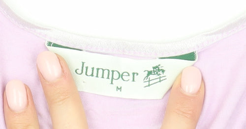 Jumper Women's Purple Embroidered T-Shirt M