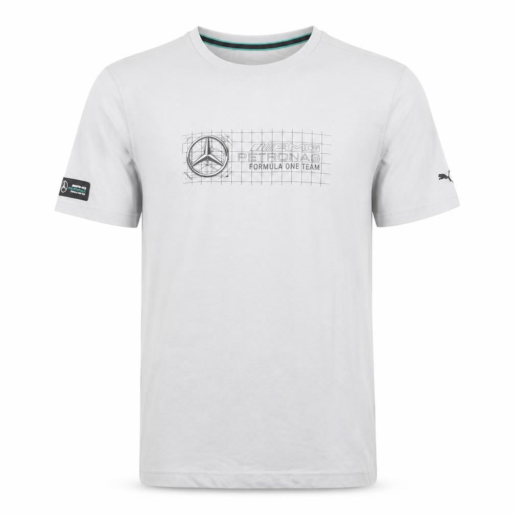 Puma Men's Grey M T-Shirt, Sports Theme with Logo