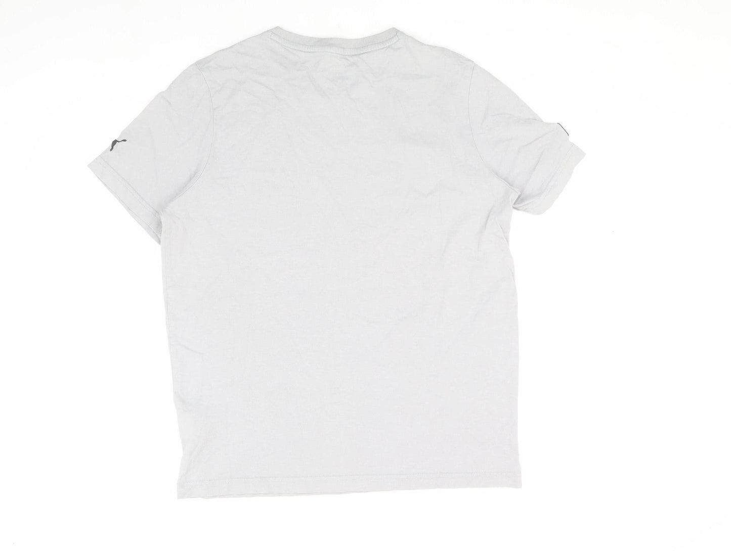 Puma Men's Grey M T-Shirt, Sports Theme with Logo