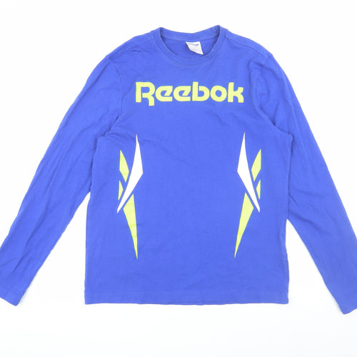 Reebok Men’s Blue XS Graphic Long Sleeve T-Shirt