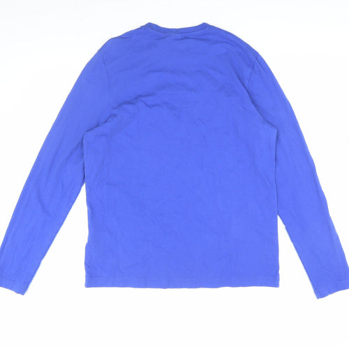 Reebok Men’s Blue XS Graphic Long Sleeve T-Shirt