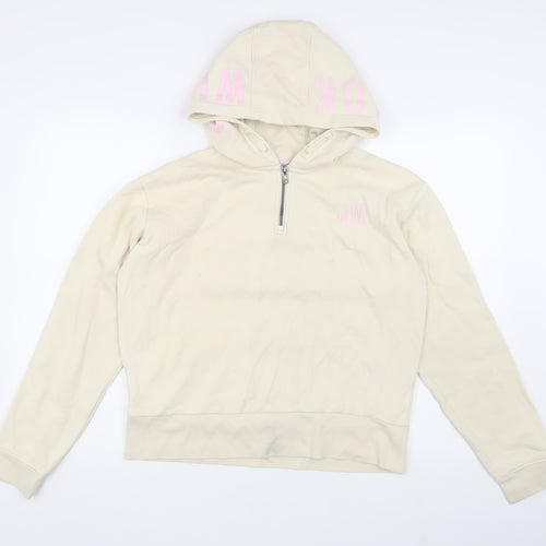 Jack Wills Teen Beige Logo Pullover Hoodie Size 16