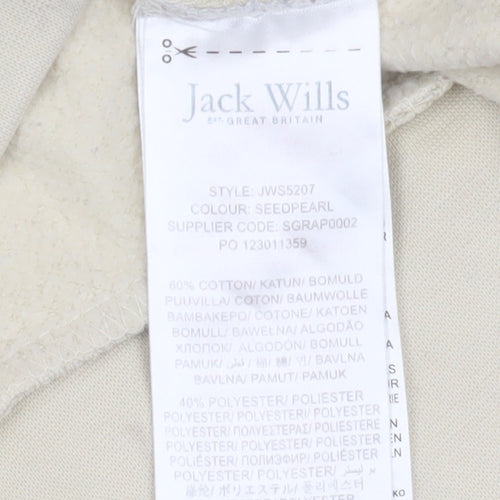 Jack Wills Teen Beige Logo Pullover Hoodie Size 16
