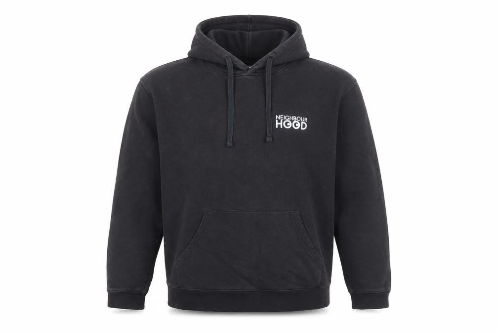 Front view of Russell Men's Black Pullover Hoodie -, size M
