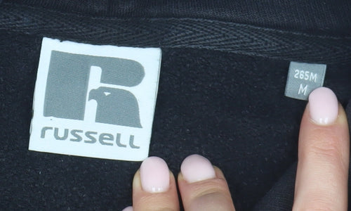 Russell Men's Black Pullover Hoodie - Size M